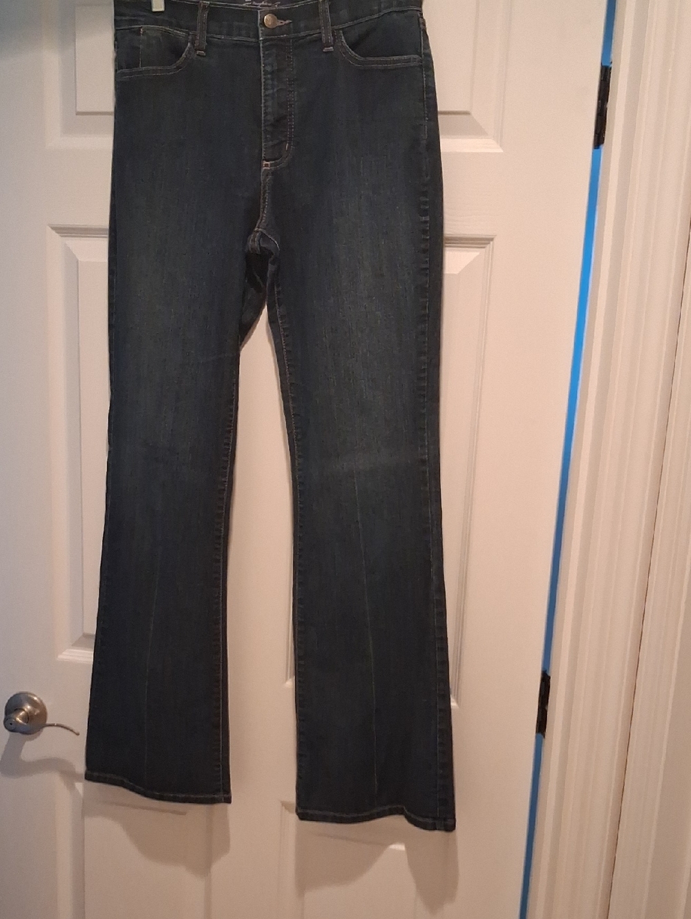 NYDJ In Washed Dark Blue.  Size 8.  Bootcut Jeans.